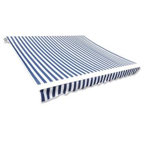 Pânză copertină albastru & alb, 3x2, 5 m (cadrul nu este inclus) imagine