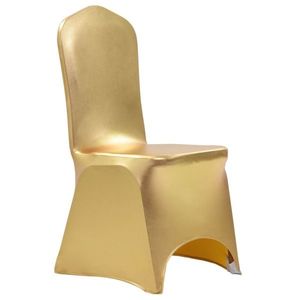 vidaXL Huse elastice pentru scaun, 6 buc., auriu imagine