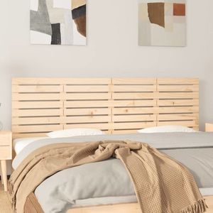 vidaXL Tăblie de pat pentru perete, 186x3x63 cm, lemn masiv de pin imagine