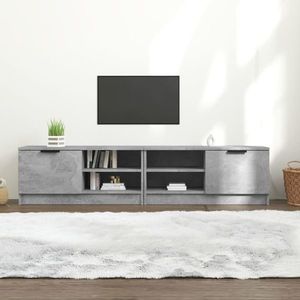 vidaXL Comodă TV, 2 buc., gri beton, 80x35x36, 5 cm, lemn prelucrat imagine