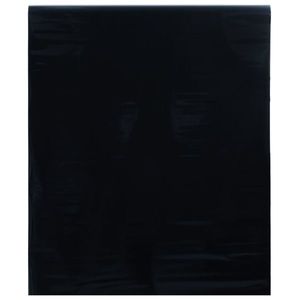vidaXL Folie pentru fereastră statică, negru mat, 90x1000 cm, PVC imagine