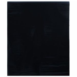 vidaXL Folie pentru fereastră statică, negru mat, 45x2000 cm, PVC imagine