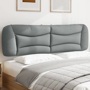 vidaXL Pernă tăblie de pat, gri deschis, 180 cm, material textil imagine