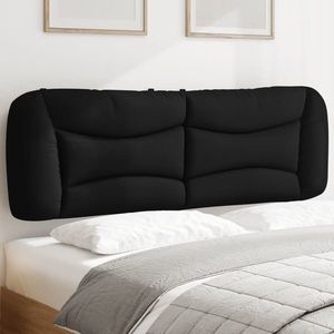 vidaXL Pernă pentru tăblie de pat, negru, 160 cm, material textil imagine