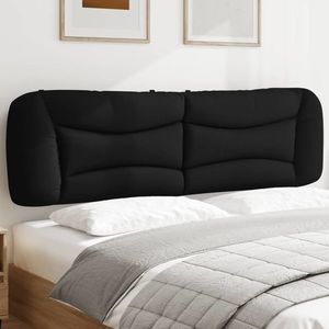 vidaXL Pernă pentru tăblie de pat, negru, 180 cm, material textil imagine