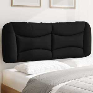 vidaXL Pernă pentru tăblie de pat, negru, 140 cm, material textil imagine