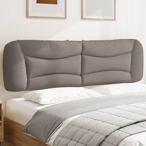 vidaXL Pernă pentru tăblie de pat, gri taupe, 180 cm, material textil imagine