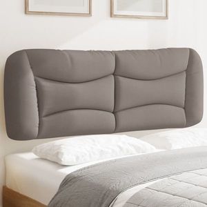 vidaXL Pernă pentru tăblie de pat, gri taupe, 140 cm, material textil imagine