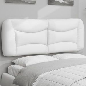 vidaXL Pernă pentru tăblie pat, alb, 120 cm, piele artificială imagine