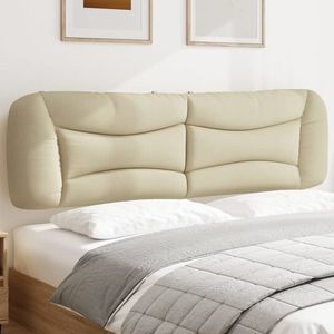 vidaXL Pernă pentru tăblie de pat, crem, 180 cm, material textil imagine