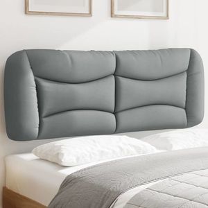vidaXL Pernă tăblie de pat, gri deschis, 140 cm, material textil imagine