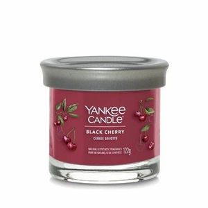 Lumânare parfumată Yankee Candle Signature Tumbler în borcan, mică, Black Cherry, 122 g imagine
