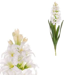 Floare artificială zambilă albă, 44 cm, imagine