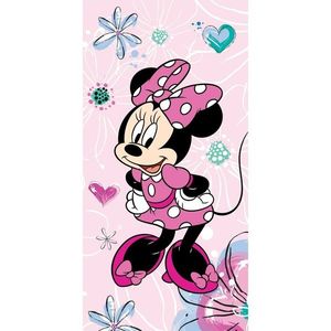 Prosop Jerry Fabrics Minnie Pink Bow 02, 70 x 140 cm imagine