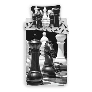 Lenjerie de pat din bumbac Jerry Fabrics Șah, 140 x 200 cm, 70 x 90 cm imagine
