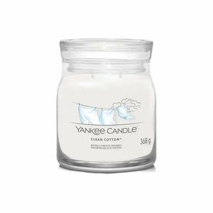Lumânare parfumată Yankee Candle Signature în borcan, medie, Clean Cotton, 368 g imagine