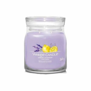 Lumânare parfumată Yankee Candle Signature în borcan, medie, Lemon Lavender, 368 g imagine