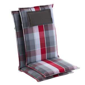 Blumfeldt Donau, pernă, pernă pentru scaun, spătar înalt, pernă scaun de grădină, poliester, 50 × 120 × 6 cm, 2 x pernă imagine