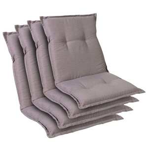 Blumfeldt Prato, pernă tapițată, pernă pentru scaun, spătar mic, scaun de gradină, poliester, 50x100x8cm, 4 x pernă imagine