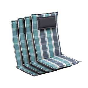Blumfeldt Donau, pernă, pernă pentru scaun, spătar înalt, pernă scaun de grădină, poliester, 50 × 120 × 6 cm, 2 × pernă imagine