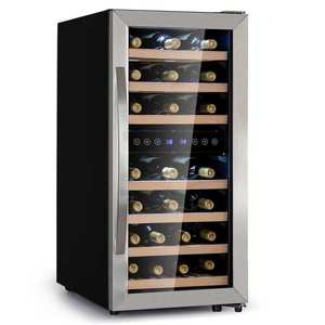 Klarstein Vinamour 33 Duo, frigider pentru vin, 2 zone, 89 l / 33 sticle, 5-18 °C, control tactil imagine