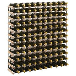 vidaXL Suport sticle de vin pentru 120 sticle, lemn masiv de pin imagine