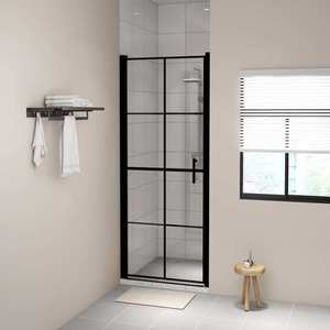 vidaXL Ușă de duș, 91 x 195 cm, sticlă securizată imagine