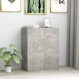 vidaXL Dulap, gri beton, 60x30x75 cm, lemn prelucrat imagine
