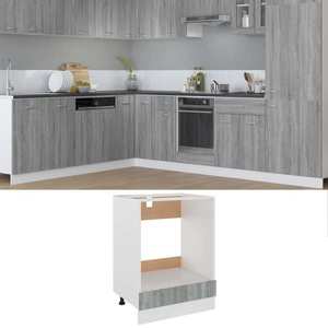 vidaXL Dulap pentru cuptor, gri sonoma, 60x46x81, 5 cm, lemn compozit imagine