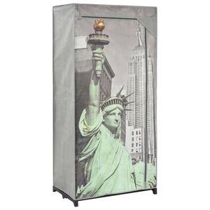 vidaXL Șifonier New York, 75 x 45 x 160 cm, material textil imagine