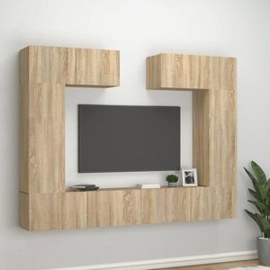 vidaXL Set dulap TV, 6 piese, stejar sonoma, lemn prelucrat imagine