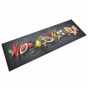 vidaXL Covor de bucătărie lavabil Spices, 60x180cm, catifea imagine