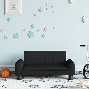 vidaXL Canapea pentru copii, negru, 70x45x30 cm, material textil imagine