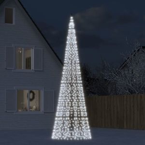 vidaXL Lumină brad de Crăciun pe catarg, 1534 LED-uri, alb rece 500 cm imagine