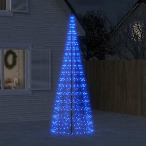 vidaXL Lumină brad de Crăciun pe catarg 550 LED-uri albastru 300 cm imagine