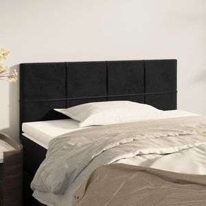 vidaXL Tăblie de pat, negru, 90x5x78/88 cm, catifea imagine