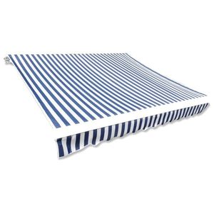 vidaXL Pânză de copertină, albastru și alb, 350 x 250 cm imagine