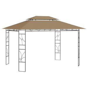 vidaXL Pavilion, gri taupe, 4x3x2, 7 m, 160 g/m² imagine
