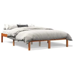vidaXL Cadru de pat, maro ceruit, 120x200 cm, lemn masiv de pin imagine