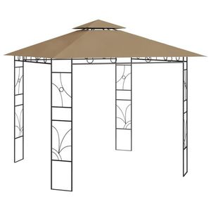 vidaXL Pavilion, gri taupe, 3x3x2, 7 m, 160 g/m² imagine