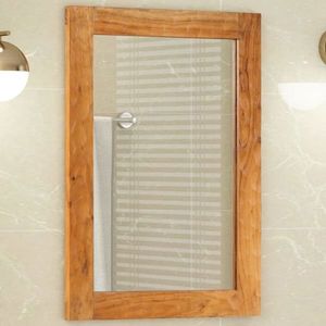 vidaXL Oglindă de baie, 50x70x2, 5 cm, lemn masiv de acacia și sticlă imagine