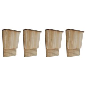 vidaXL Căsuțe de lilieci, 4 buc., 22 x 12 x 34 cm, lemn imagine
