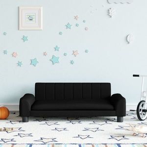 vidaXL Canapea pentru copii, negru, 90x53x30 cm, material textil imagine