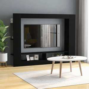 vidaXL Comodă TV, negru, 152x22x113 cm, PAL imagine