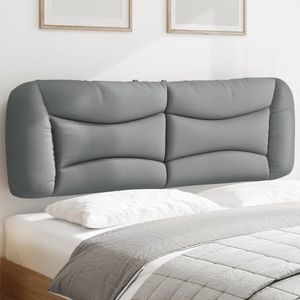 vidaXL Pernă tăblie de pat, gri deschis, 160 cm, material textil imagine