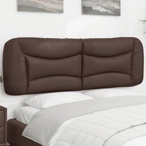 vidaXL Pernă pentru tăblie pat, maro, 160 cm, piele artificială imagine