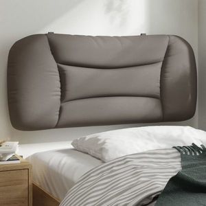 vidaXL Pernă pentru tăblie de pat, gri taupe, 90 cm, material textil imagine