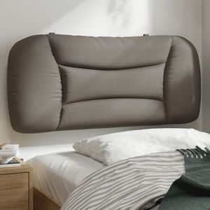 vidaXL Pernă pentru tăblie de pat, gri taupe, 80 cm, material textil imagine
