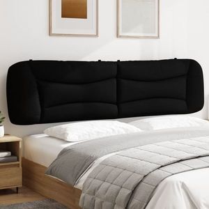 vidaXL Pernă pentru tăblie de pat, negru, 200 cm, material textil imagine
