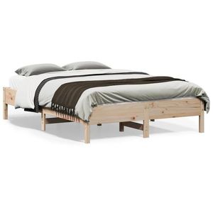 vidaXL Cadru de pat, 120x190 cm, lemn masiv pin imagine